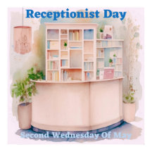 Receptionist Day May AI Art Poster