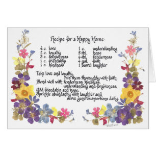 Recette à la maison heureuse