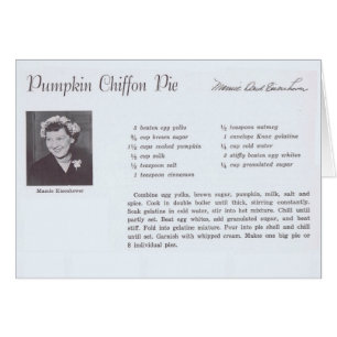 Recette de la tarte Citrouille Mamie Eisenhower