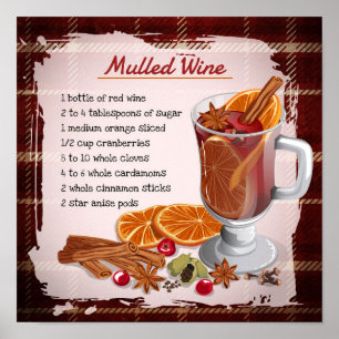 Recette de vin chaud au tartan rustique Décoration