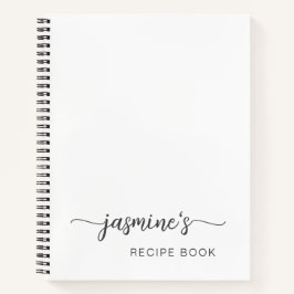 Recette du livre de cuisine simple et blanc Girly 