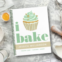 Recette livre de cuisine Cupcake Retro Green Gold 