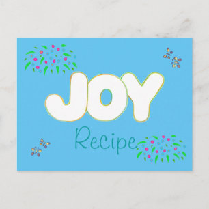 Recette pour la joie - cartes postales en mots col