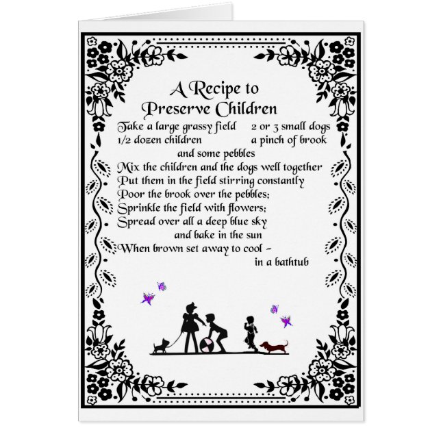 recette pour préserver des enfants (Devant)