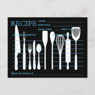Recette Rétro Outils de cuisine de la carte