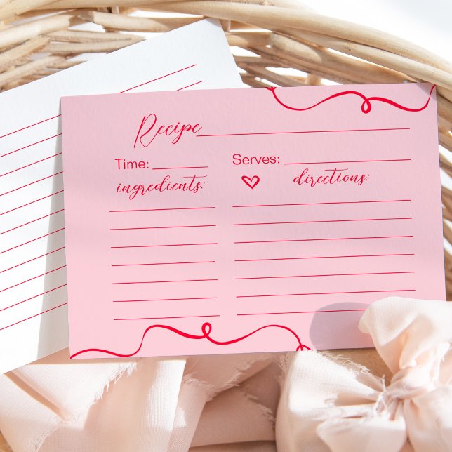 Recette rose et rouge rétro pour la carte de fianc (Créateur téléchargé)