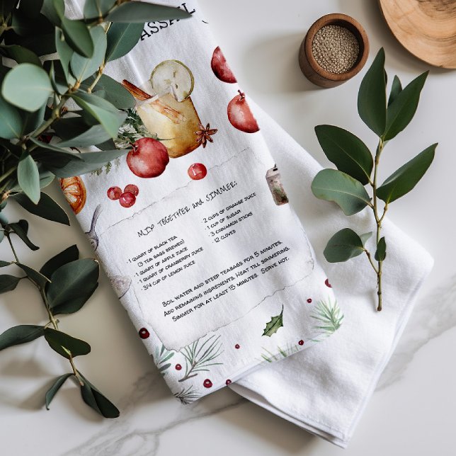 Recette traditionnelle Wassail | Serviettes de thé (Créateur téléchargé)