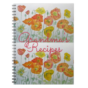 Recettes de grand-mère Carnet d'aquarelle rouge co