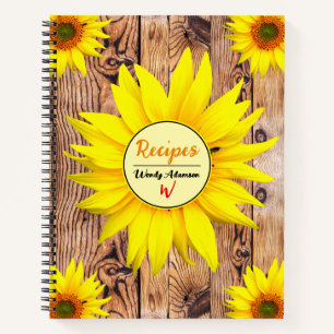 Recettes de livre de cuisine en bois (tournesol ru