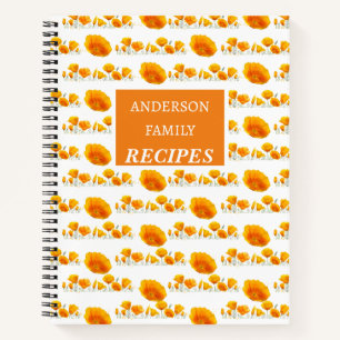Recettes de pavot orange Carnet spiral