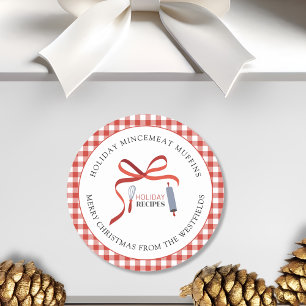 Recettes de vacances Étiquette cadeau de nourritur