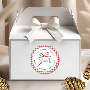 Recettes de vacances Étiquette cadeau de nourritur