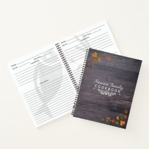 Recettes familiales Livre de cuisine Bois rustique
