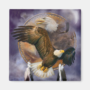 Receveur rêveur - aimant d'art d'Eagles d'esprit