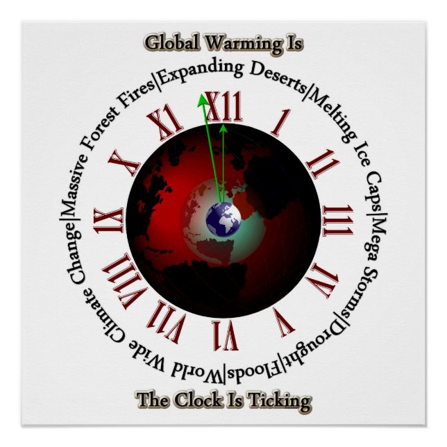 Réchauffement climatique - TisRO Poster parfait (Devant)