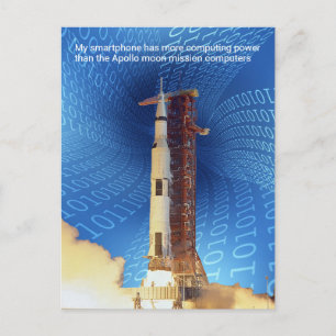Rechenleistung von Apollo 11 Postkarte