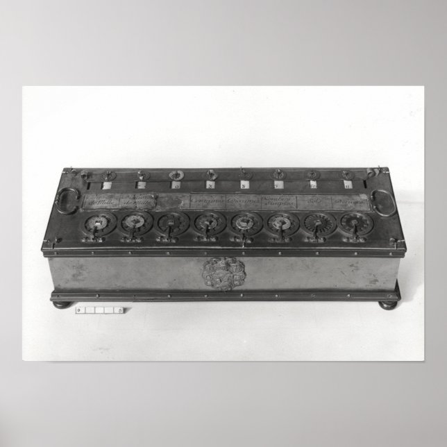 Rechenmaschine, erfunden poster (Vorne)