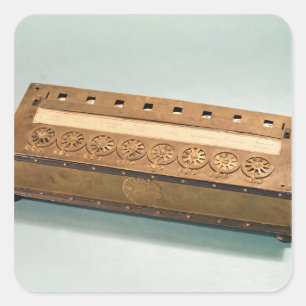 Rechenmaschine, erfunden von Blaise Pascal Quadratischer Aufkleber