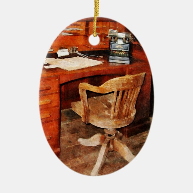 Rechenmaschine Keramik Ornament (Vorne)