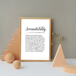 RECHENSCHAFTSPFLICHT Inspirierend Motivierend Maue Poster