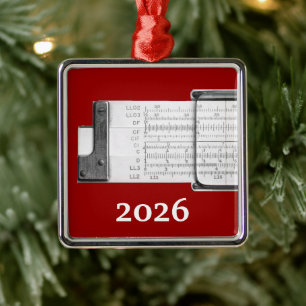 Rechenschieber Silbernes Ornament