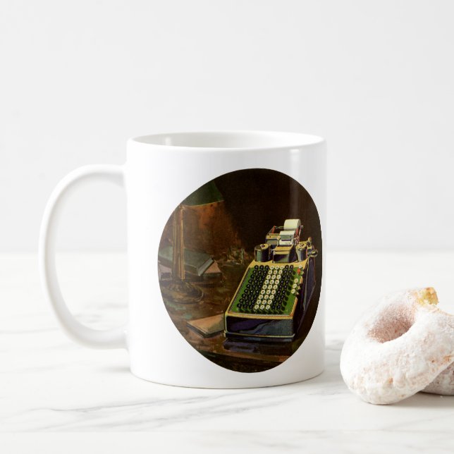 Rechner für Vintage Unternehmensrechner Kaffeetasse (Mit Donut)
