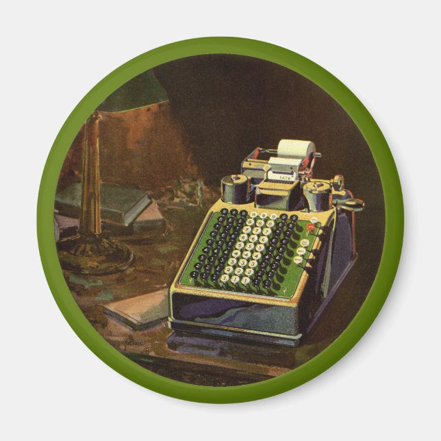 Rechner für Vintage Unternehmensrechner Magnet (Vorne)