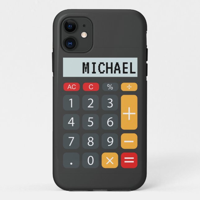 Rechner mit Personalisiertem Namen Case-Mate iPhone Hülle (Rückseite)