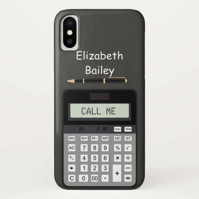 Rechner und Pen Graphic Case-Mate iPhone Hülle (Rückseite)