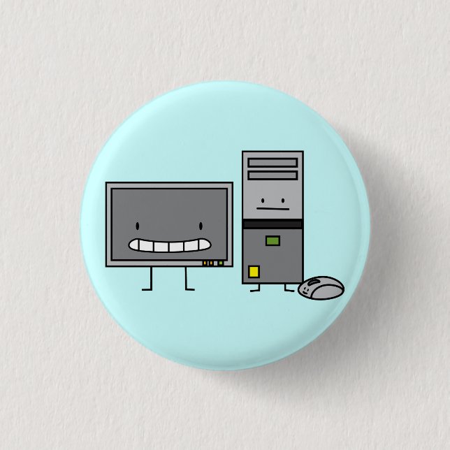 Rechnerfamilie ES Schirm-Maus-PC Turm Button (Vorderseite)