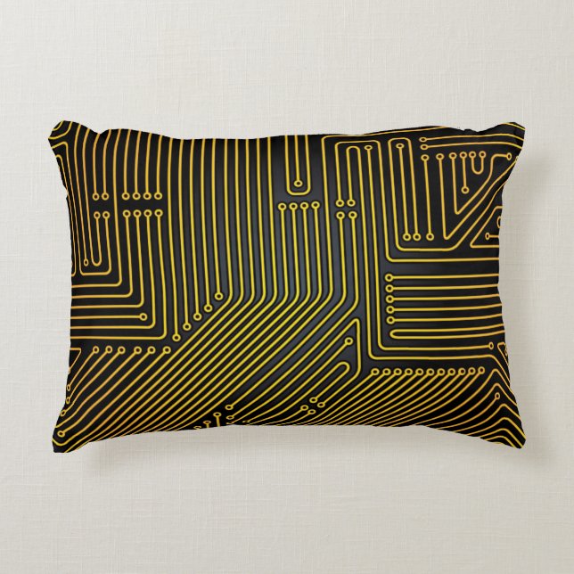 Rechnerschaltungbretmuster Dekokissen (Vorderseite)