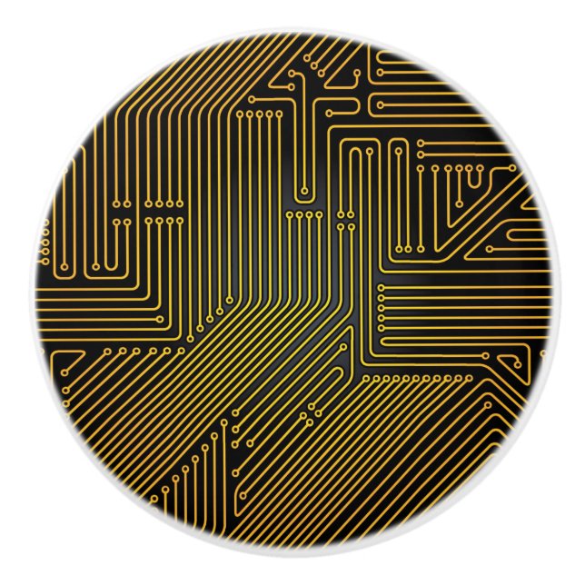 Rechnerschaltungbretmuster Keramikknauf (Vorderseite)