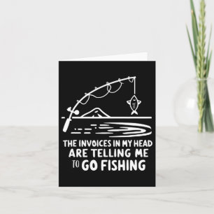 Rechnungen in meinem Head Fishing Funny Accounting Karte