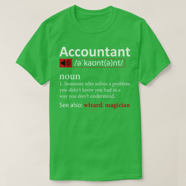 Rechnungsführer Definition 1 T-Shirt (Design vorne)