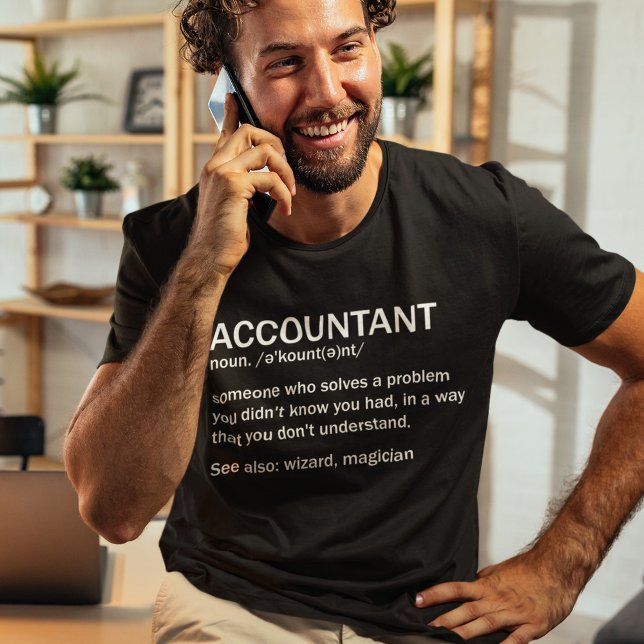 Rechnungsführer Definition Funny Accounting Bedeut T-Shirt (Von Creator hochgeladen)