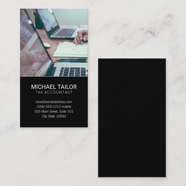 Rechnungslegung | Computer Tech Visitenkarte (Vorne/Hinten)