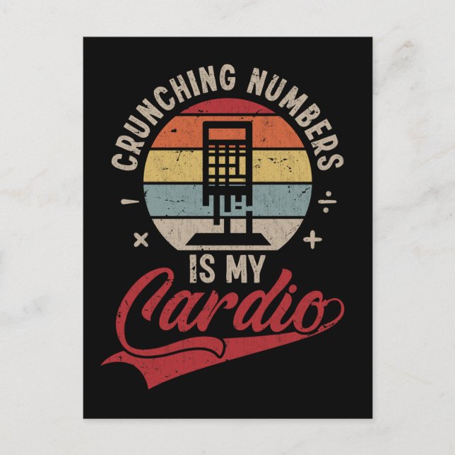 Rechnungsrechner Spaß CPA Buchführung Postkarte (Vorderseite)