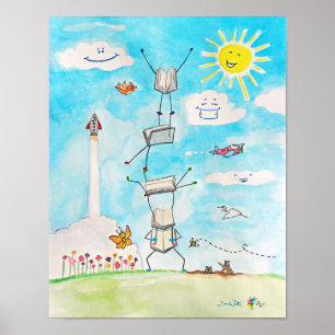 Rechnungswesen Kunst Bücher Ausgleichen Buchhalter Poster
