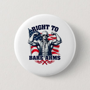 Recht auf Arms George Washington Bodybuilder G Button