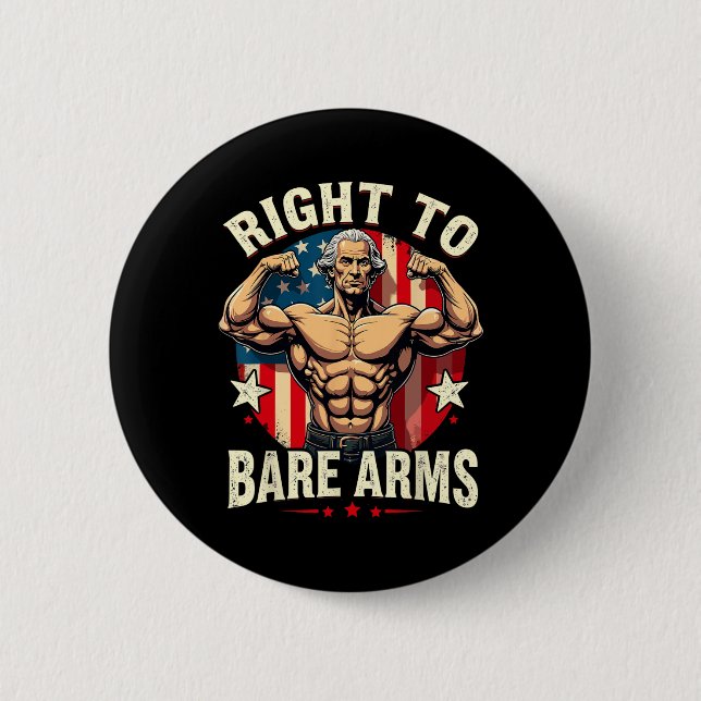 Recht auf Arms George Washington Bodybuilder G Button (Vorderseite)