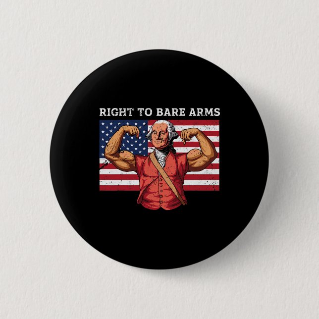 Recht auf Arms George Washington Bodybuilder G Button (Vorderseite)