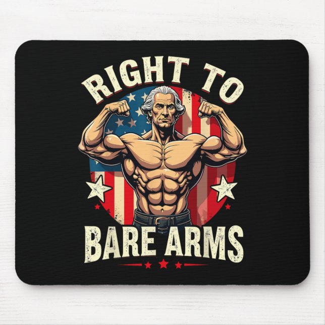 Recht auf Arms George Washington Bodybuilder G Mousepad (Vorne)