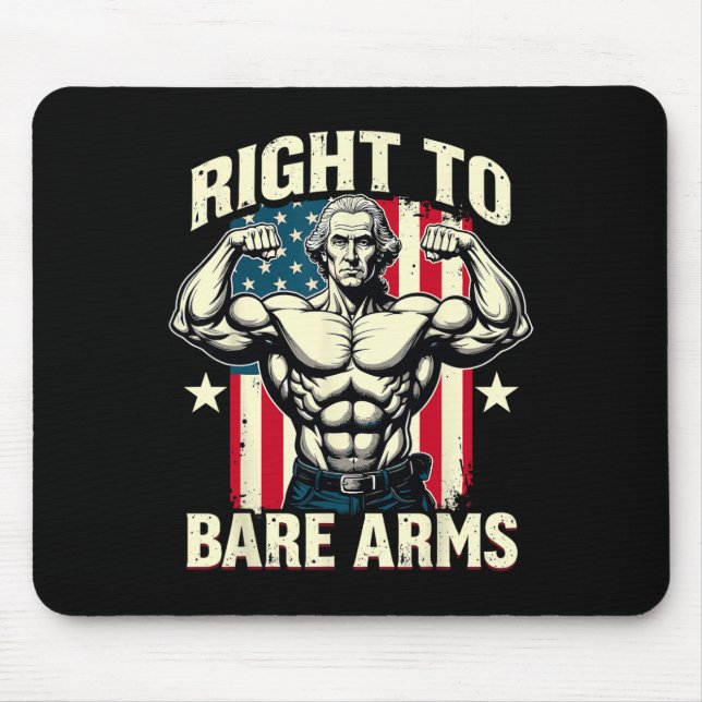 Recht auf Arms George Washington Bodybuilder G Mousepad (Vorne)