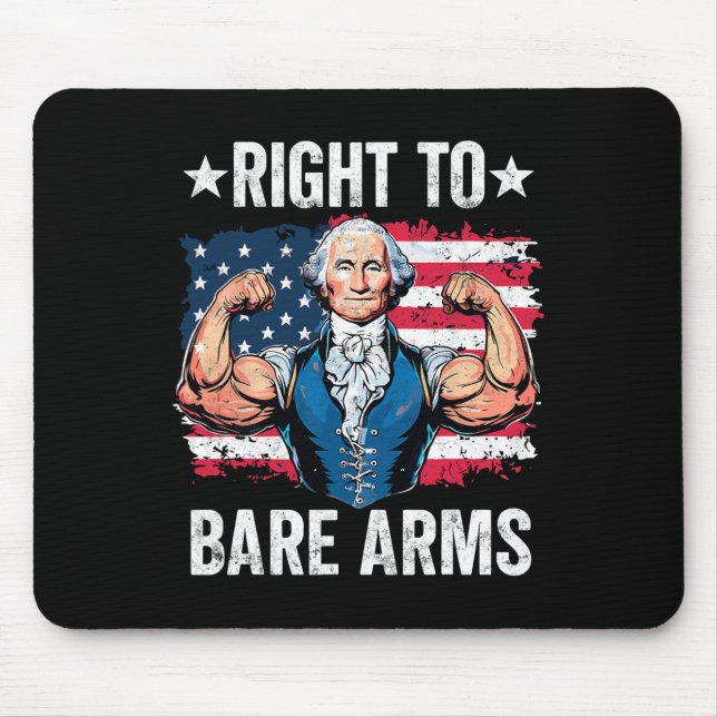 Recht auf Arms George Washington Bodybuilder G Mousepad (Vorne)