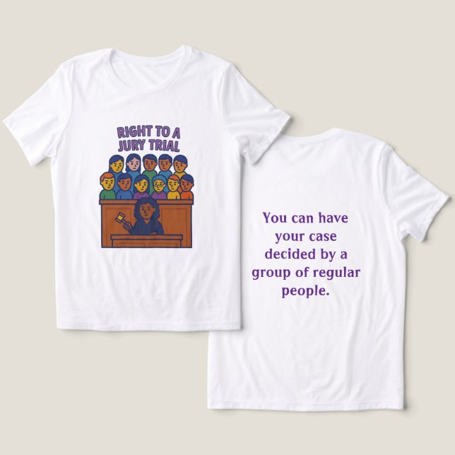 Recht auf ein Verfahren vor der Jury: Gerechtigkei Tri-Blend Shirt (Design Vorderseite & Rückseite)