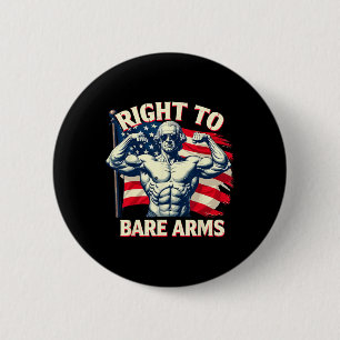 Recht auf nackte Arme George Washington Bodybuilde Button