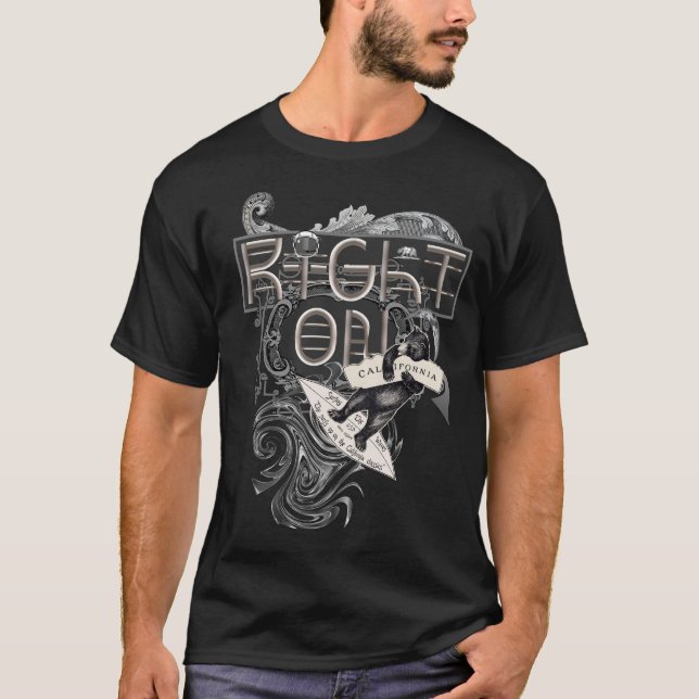 Recht auf psychedelischen Surfer Typografy-T - Shi T-Shirt (Vorderseite)
