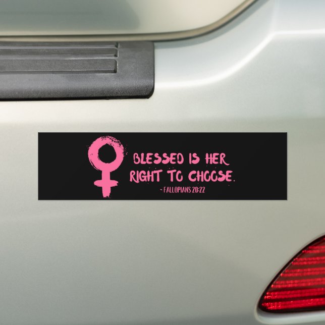 Recht auf Wahl des Verse Feminist Autoaufkleber (Auf Auto)