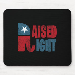 Recht aufgewachsener republikanischer Elefant wähl Mousepad