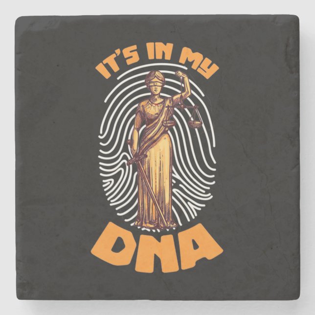 Recht es in der AnwaltsDNA Steinuntersetzer (Vorderseite)